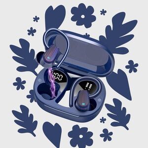 NWT Blue Wireless Earbuds with Charging Case 🎵🎧🎹